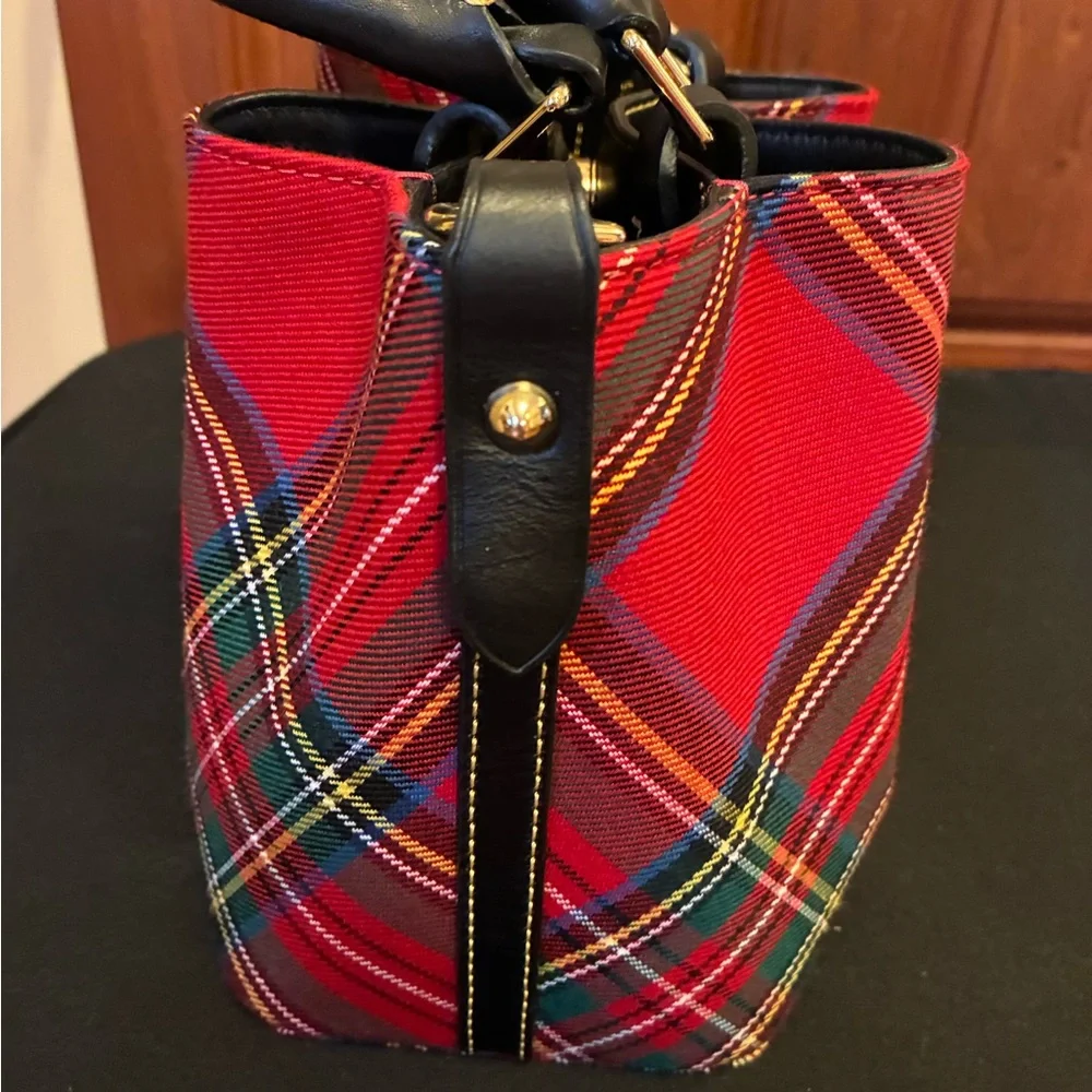 Dooney & Bourke Red and Green Plaid Mini Barlow - Picture 4 of 16